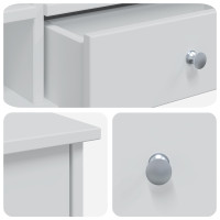 Produktbild för Skrivbordsset FAUSKE 2 pcs Vit 100 x 50 x 103,5 cm