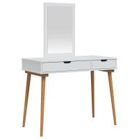 Produktbild för Skrivbordsset FAUSKE 2 pcs Vit 100 x 50 x 143 cm