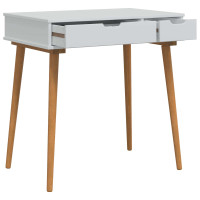 Produktbild för Skrivbordsset FAUSKE 3 pcs Vit 76 x 50 x 143 cm