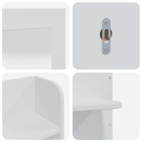Produktbild för Skrivbordsset FAUSKE 3 pcs Vit 76 x 50 x 143 cm