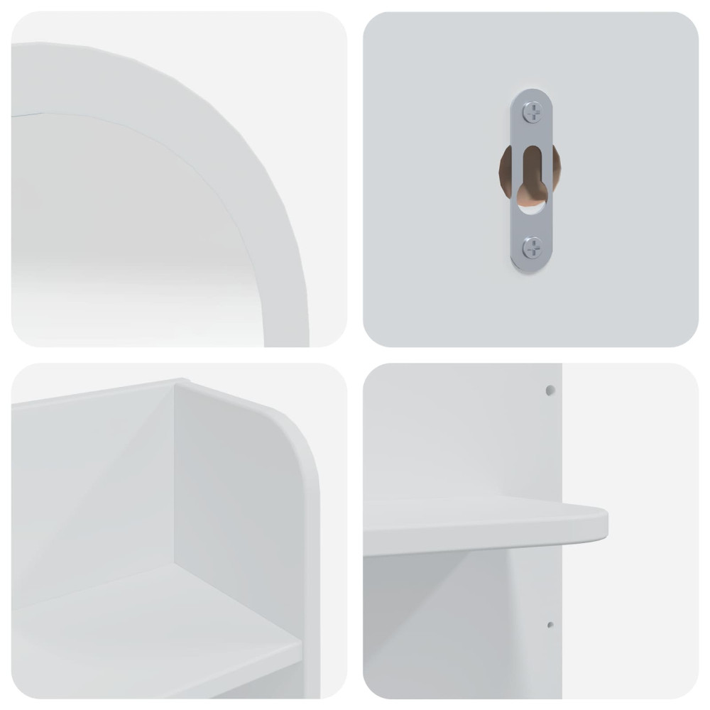 Produktbild för Skrivbordsset FAUSKE 3 pcs Vit 76 x 50 x 143 cm