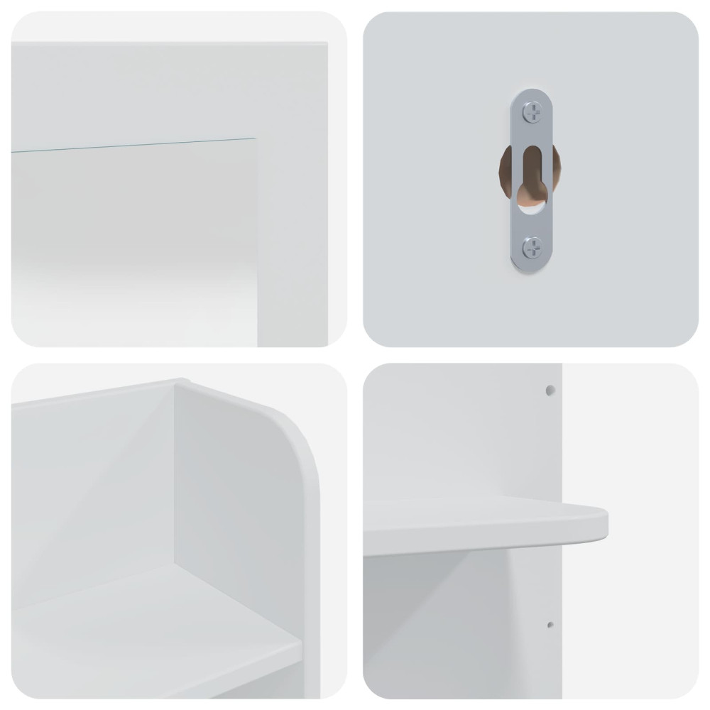 Produktbild för Skrivbordsset FAUSKE 4 pcs Vit 100 x 50 x 143 cm
