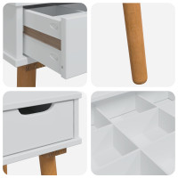 Produktbild för Skrivbordsset FAUSKE 4 pcs Vit 100 x 50 x 143 cm