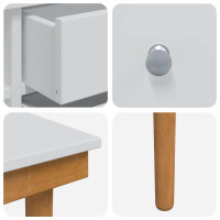 Produktbild för Skrivbordsset FAUSKE 3 pcs Vit 76 x 50 x 103,5 cm