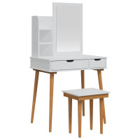 Produktbild för Skrivbordsset FAUSKE 4 pcs Vit 76 x 50 x 143 cm