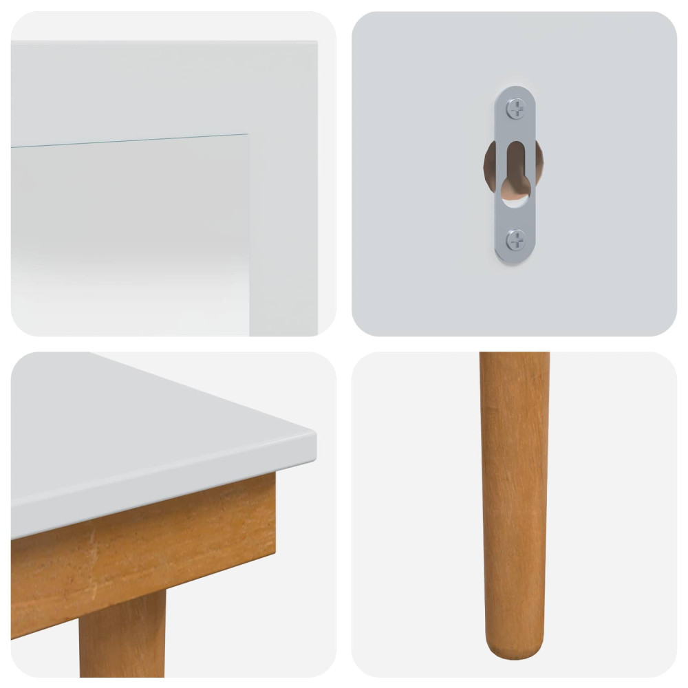 Produktbild för Skrivbordsset FAUSKE 4 pcs Vit 76 x 50 x 143 cm