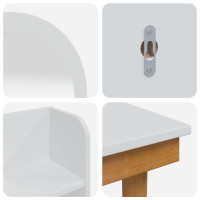 Produktbild för Skrivbordsset FAUSKE 4 pcs Vit 76 x 50 x 143 cm