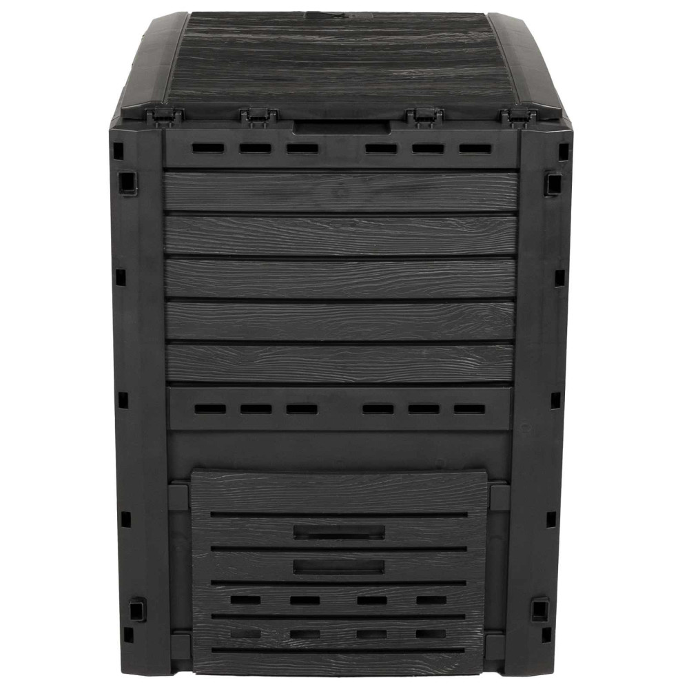 Produktbild för Trädgårdskompost Svart 59,5 x 60 x 81,5 cm 280 l 100% PP