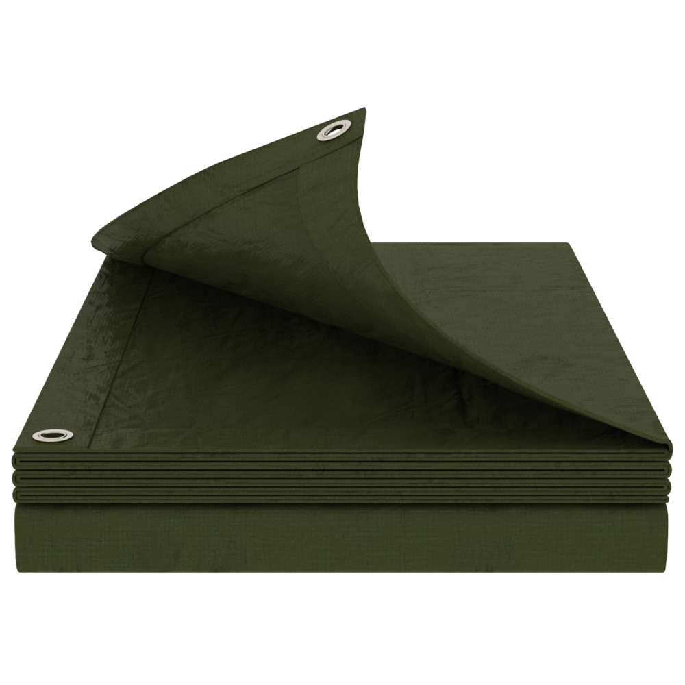 Produktbild för Tarpaulin med öglor Grön 4 x 6 m 260 gsm PE