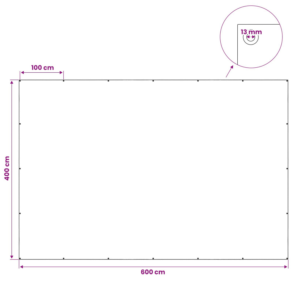 Produktbild för Tarpaulin med öglor Grön 4 x 6 m 260 gsm PE