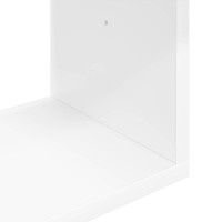 Produktbild för Vägg hylla Vit 70 x 20 x 100 cm Konstruerat trä