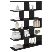Produktbild för Vägg hylla Svart ek 70 x 20 x 100 cm Konstruerat trä