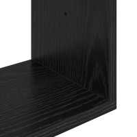 Produktbild för Vägg hylla Svart ek 70 x 20 x 100 cm Konstruerat trä