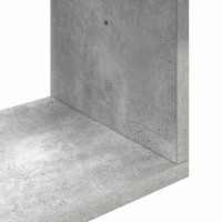 Produktbild för Vägg hylla Betonggrå 70 x 20 x 100 cm Konstruerat trä