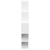 Produktbild för Vägg hylla Vit 120 x 20 x 136 cm Konstruerat trä