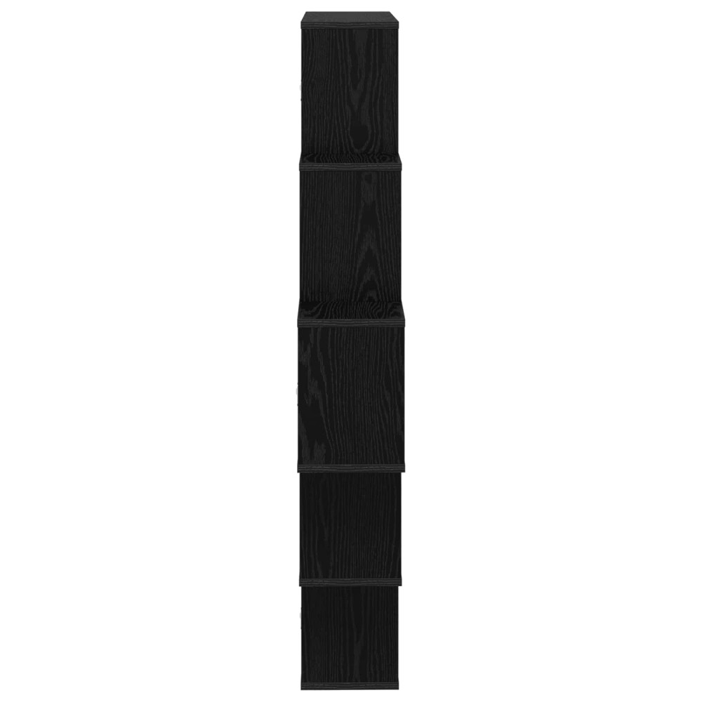 Produktbild för Vägg hylla Svart ek 120 x 20 x 136 cm Konstruerat trä