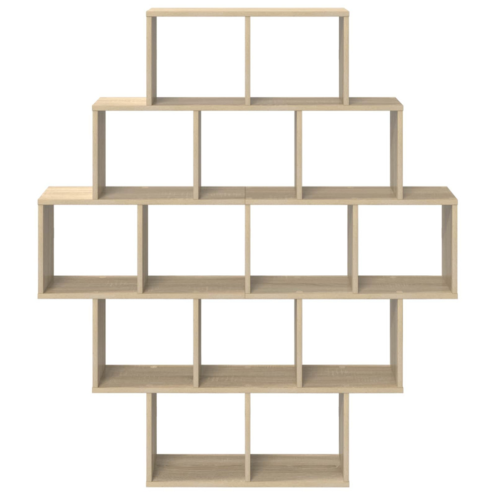 Produktbild för Vägg hylla Sonoma-ek 120 x 20 x 136 cm Konstruerat trä