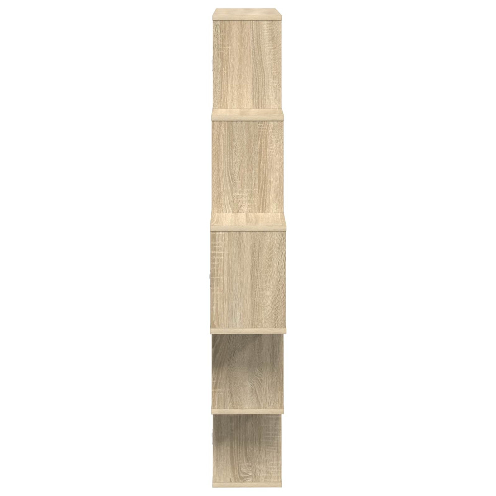 Produktbild för Vägg hylla Sonoma-ek 120 x 20 x 136 cm Konstruerat trä