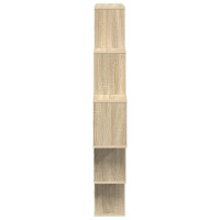 Produktbild för Vägg hylla Sonoma-ek 120 x 20 x 136 cm Konstruerat trä