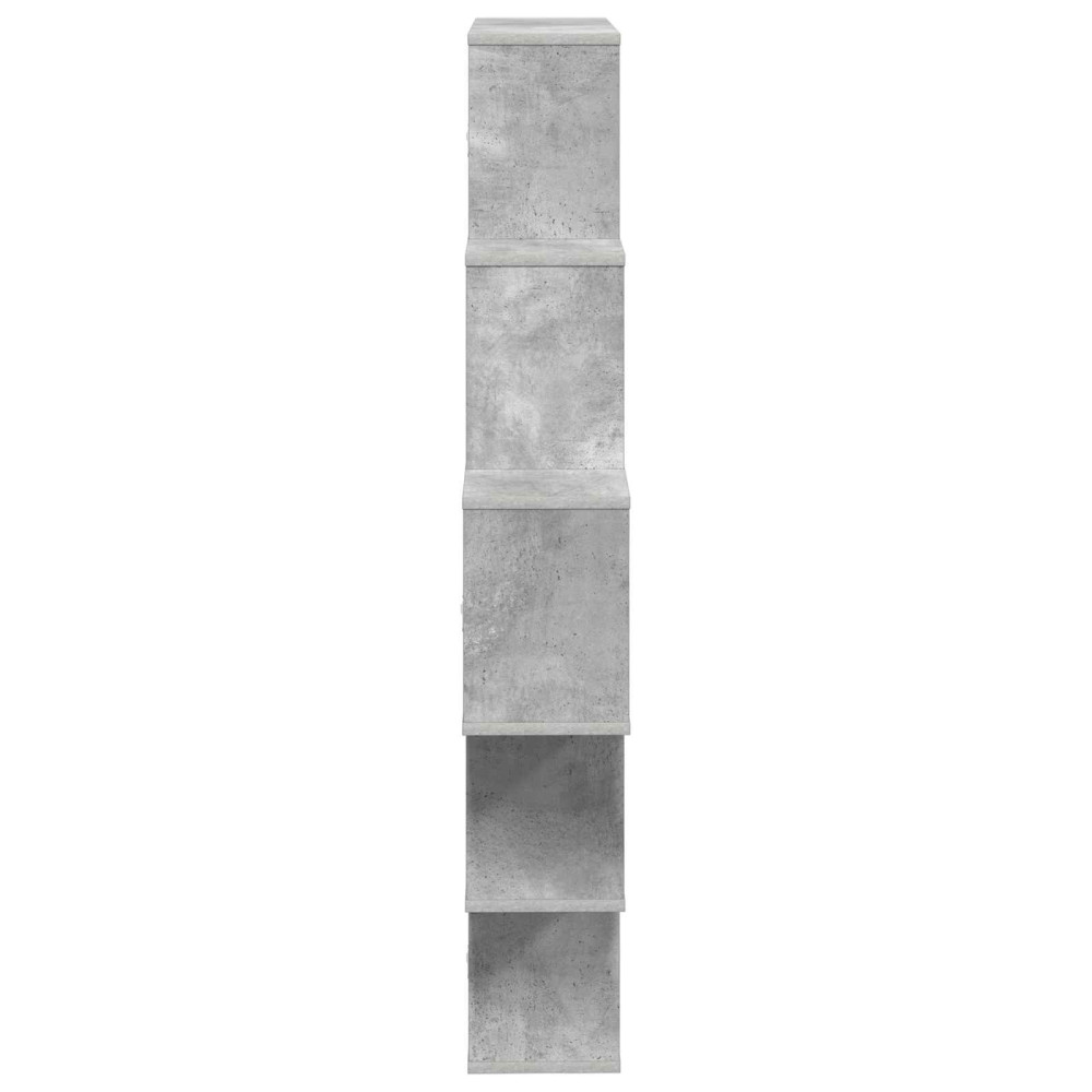 Produktbild för Vägg hylla Betonggrå 120 x 20 x 136 cm Konstruerat trä