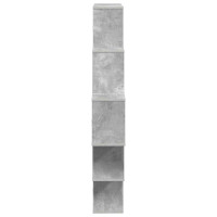 Produktbild för Vägg hylla Betonggrå 120 x 20 x 136 cm Konstruerat trä