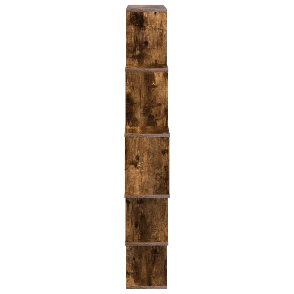 Produktbild för Vägg hylla Rökt ek 120 x 20 x 136 cm Konstruerat trä
