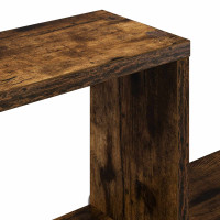 Produktbild för Vägg hylla Rökt ek 120 x 20 x 136 cm Konstruerat trä