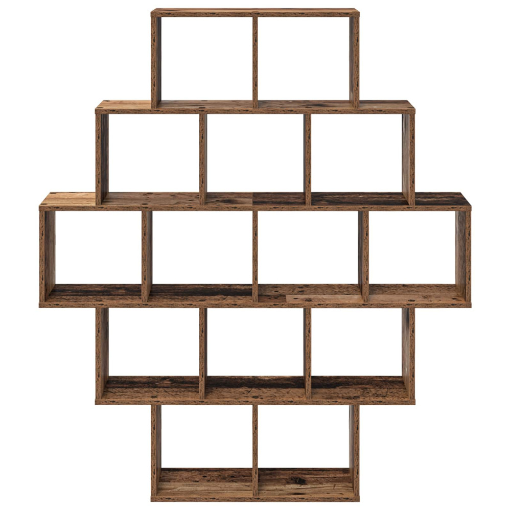 Produktbild för Vägg hylla Gammalt trä 120 x 20 x 136 cm Konstruerat trä