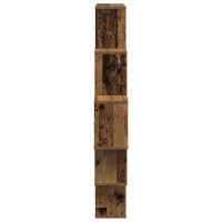 Produktbild för Vägg hylla Gammalt trä 120 x 20 x 136 cm Konstruerat trä