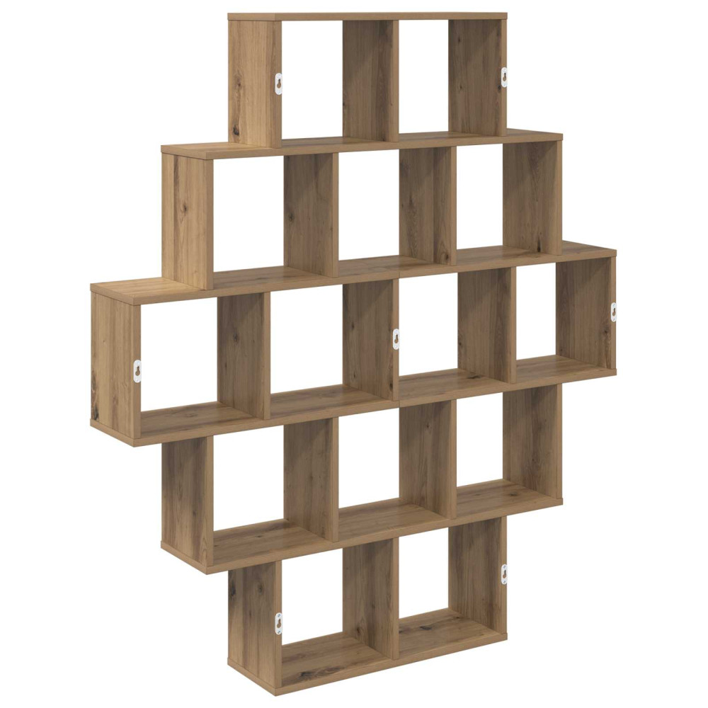 Produktbild för Vägg hylla Artisan-ek 120 x 20 x 136 cm Konstruerat trä