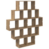 Produktbild för Vägg hylla Artisan-ek 120 x 20 x 136 cm Konstruerat trä