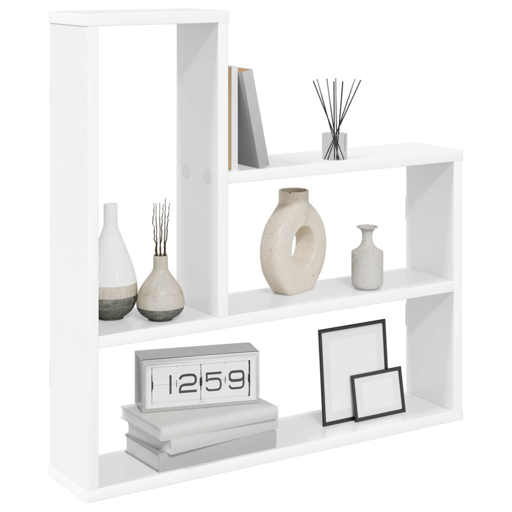 Produktbild för Vägg hylla Vit 60 x 11 x 60 cm Konstruerat trä