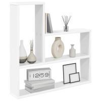 Produktbild för Vägg hylla Vit 60 x 11 x 60 cm Konstruerat trä