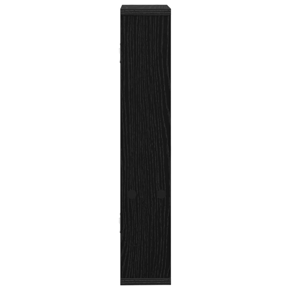 Produktbild för Vägg hylla Svart ek 60 x 11 x 60 cm Konstruerat trä