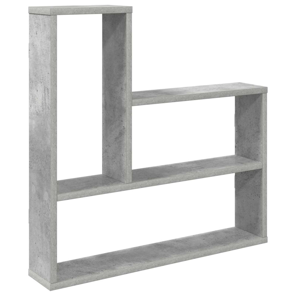 Produktbild för Vägg hylla Betonggrå 60 x 11 x 60 cm Konstruerat trä
