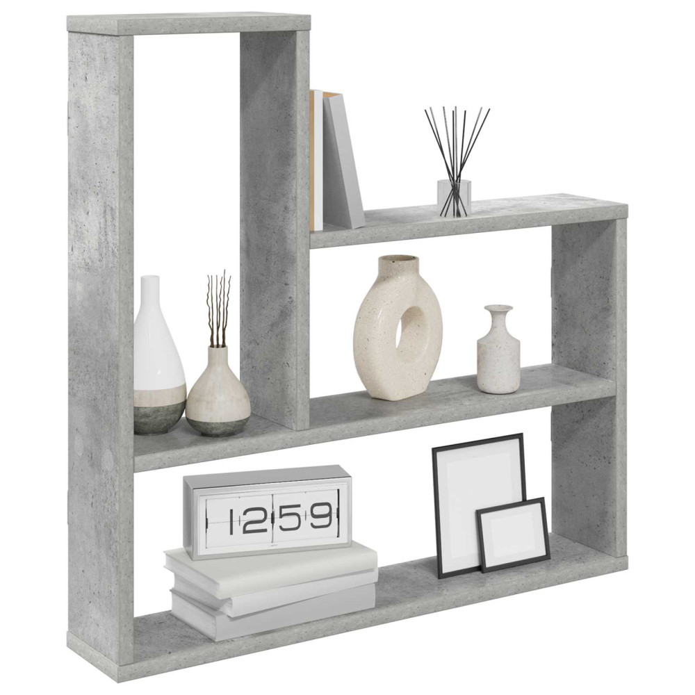 Produktbild för Vägg hylla Betonggrå 60 x 11 x 60 cm Konstruerat trä