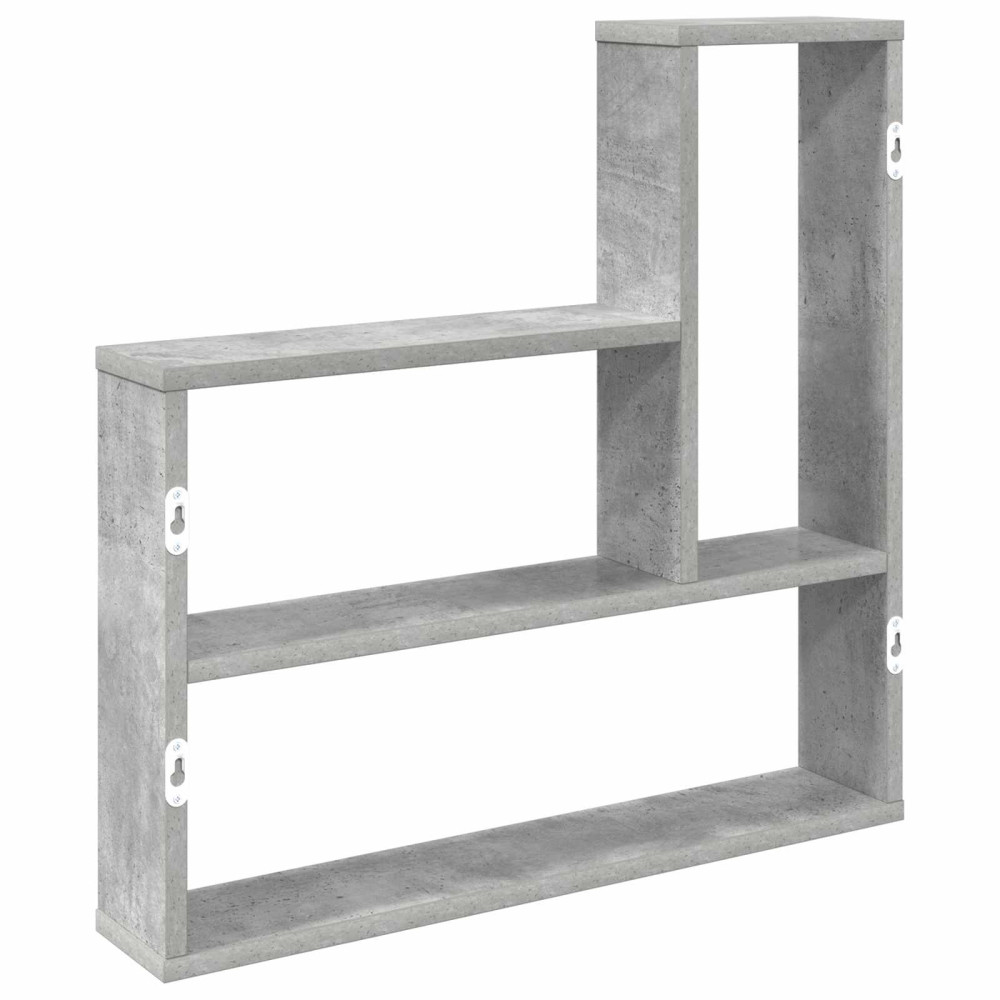 Produktbild för Vägg hylla Betonggrå 60 x 11 x 60 cm Konstruerat trä