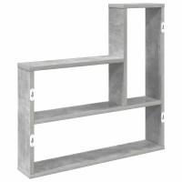 Produktbild för Vägg hylla Betonggrå 60 x 11 x 60 cm Konstruerat trä
