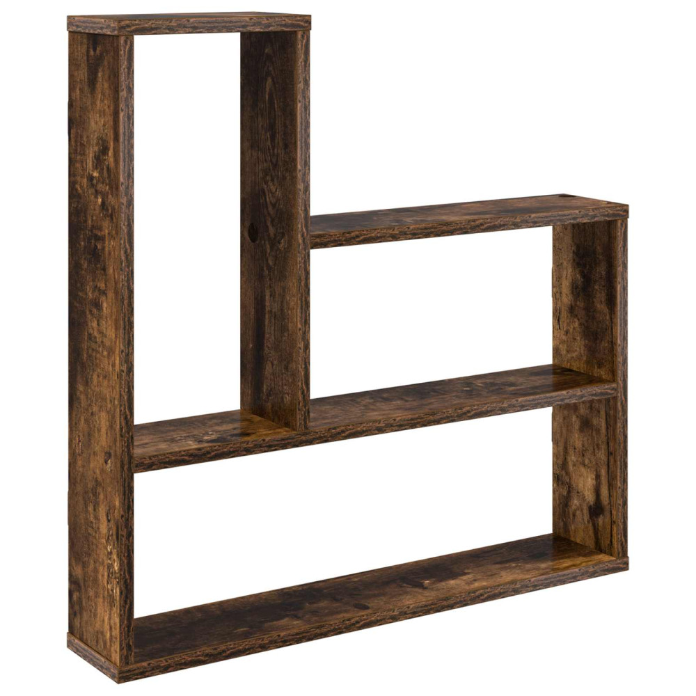 Produktbild för Vägg hylla Rökt ek 60 x 11 x 60 cm Konstruerat trä