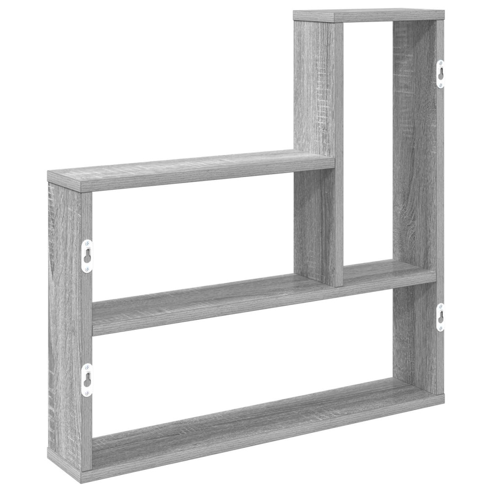 Produktbild för Vägg hylla Grå Sonoma 60 x 11 x 60 cm Konstruerat trä