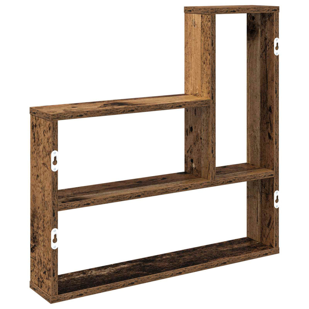 Produktbild för Vägg hylla Gammalt trä 60 x 11 x 60 cm Konstruerat trä