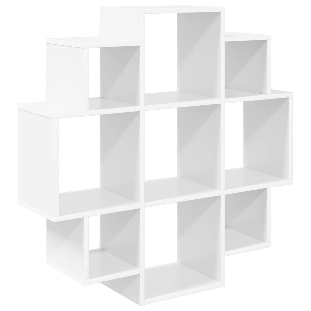 Produktbild för Vägg hylla Vit 90 x 25 x 90 cm Konstruerat trä