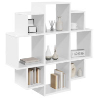 Produktbild för Vägg hylla Vit 90 x 25 x 90 cm Konstruerat trä