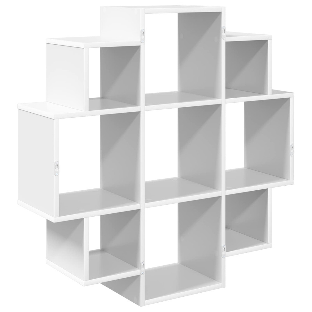 Produktbild för Vägg hylla Vit 90 x 25 x 90 cm Konstruerat trä