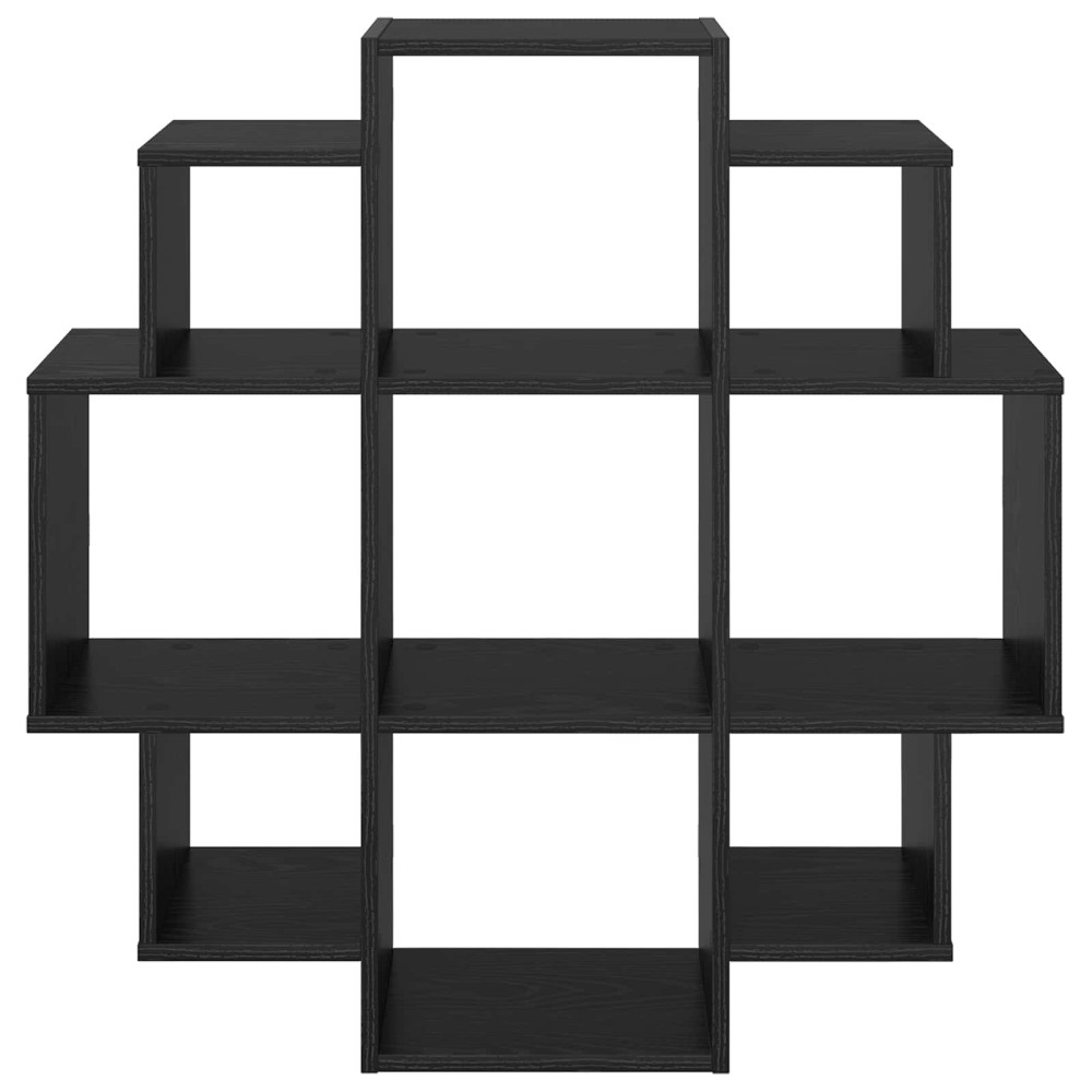 Produktbild för Vägg hylla Svart ek 90 x 25 x 90 cm Konstruerat trä