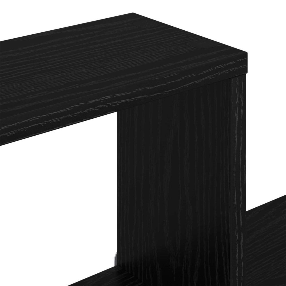 Produktbild för Vägg hylla Svart ek 90 x 25 x 90 cm Konstruerat trä
