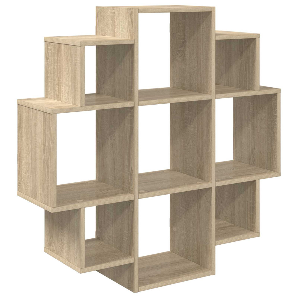 Produktbild för Vägg hylla Sonoma-ek 90 x 25 x 90 cm Konstruerat trä