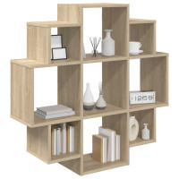 Produktbild för Vägg hylla Sonoma-ek 90 x 25 x 90 cm Konstruerat trä