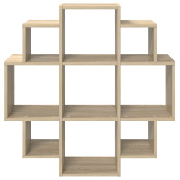 Produktbild för Vägg hylla Sonoma-ek 90 x 25 x 90 cm Konstruerat trä
