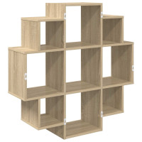 Produktbild för Vägg hylla Sonoma-ek 90 x 25 x 90 cm Konstruerat trä